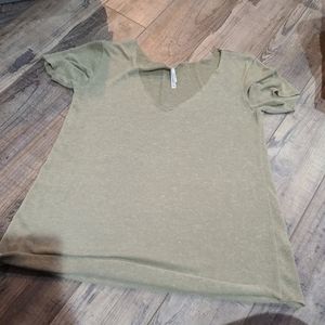 Light sage green see thru top